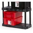 thumbnail image 6 of Hyper Tough Garage Storage Bin Small Plastic Nesting/Stacking, Red, 6 of 13