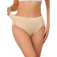 thumbnail image 1 of Plus Size Panties for Women Underwear Lace Breathable Mid Rise Stretch Briefs Nude 1X, 1 of 5