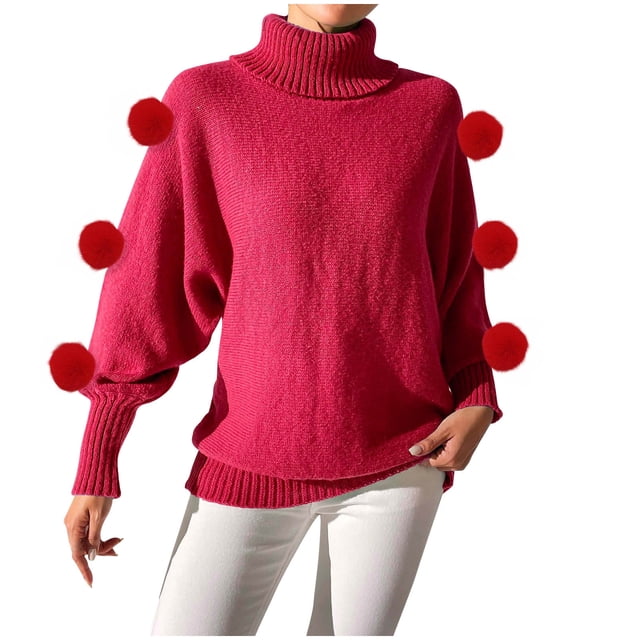 Chandails pour Femmes - Chandail à Manches Longues Col Roulé pour des Jours Confortables