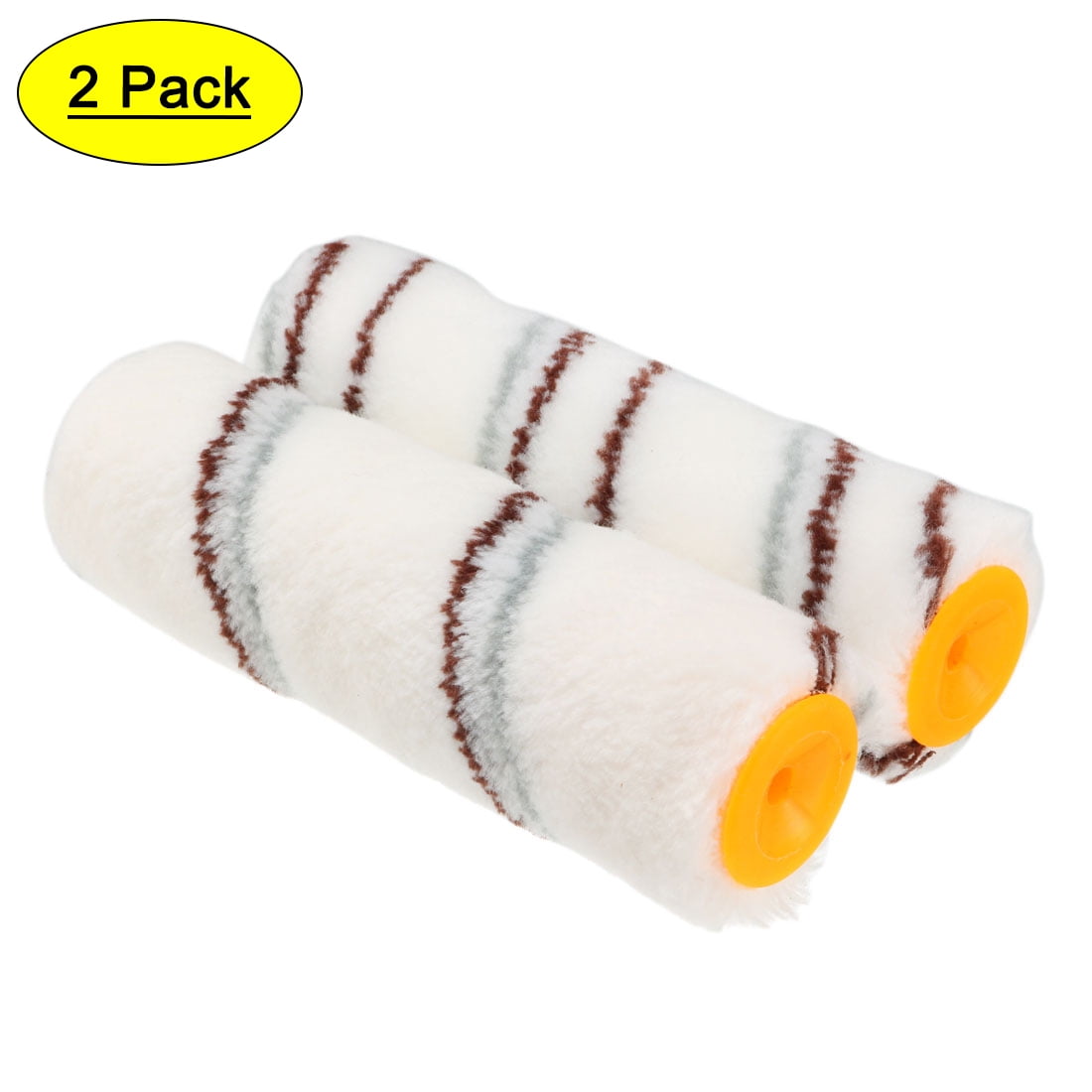 Uxcell 6 Inch 1/4' Hole Diameter Home Wall Mini Fiber Paint Roller Cover Nap 2 Pack
