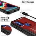 thumbnail image 7 of ExoGuard For Moto G Play 2023 Case, Phone Case with Screen Protector and Kickstand (Red), 7 of 7