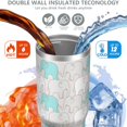 thumbnail image 4 of 1pc elephant 30oz Tumbler with Straw & Handle - Insulated Stainless Steel Cup | Holiday Gift for Man Women (Christmas, Valentine's, Birthday), 4 of 7