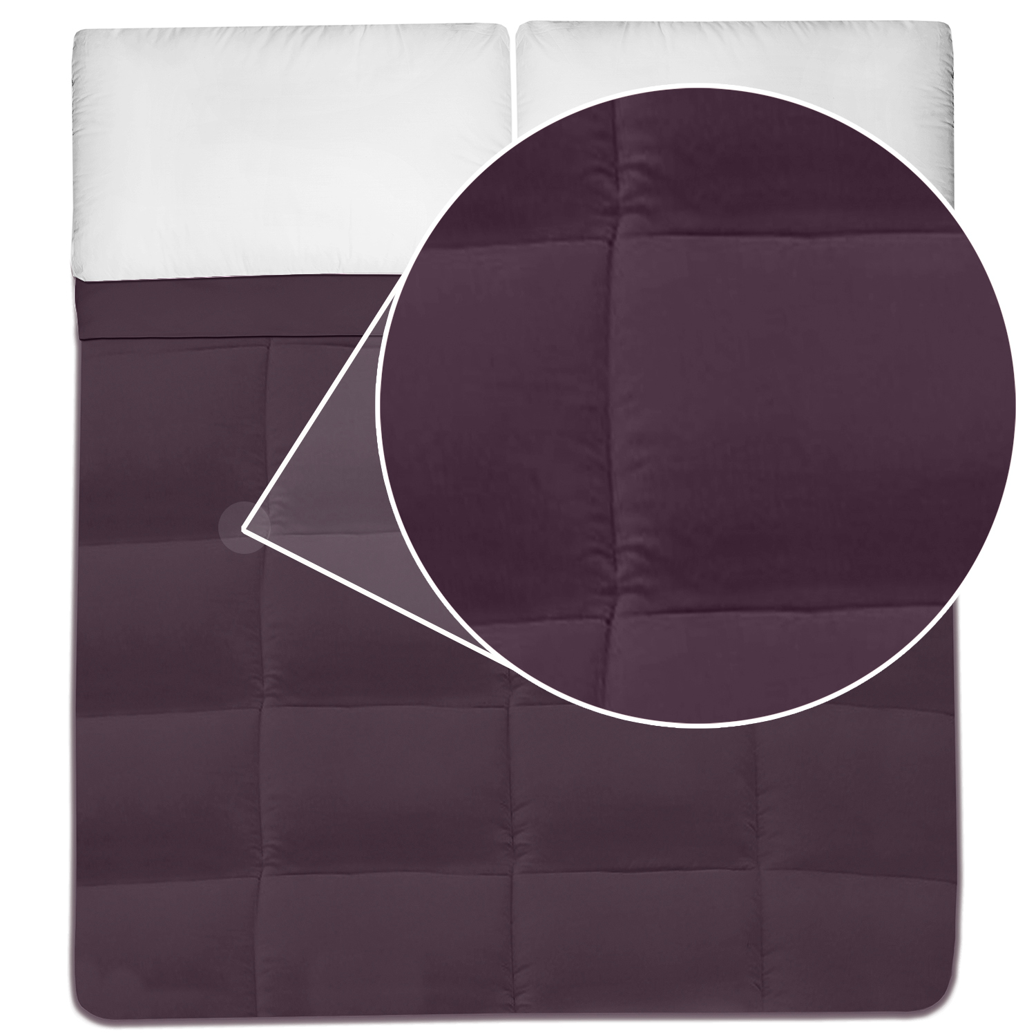 Down Alternative Polyester Box Stitch Microfiber Comforter - Queen