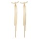 thumbnail image 2 of Pendientes con cadena estilo punk, dorados, colgantes, barra arqueada en la oreja, pendientes irregulares, para mujeres y niñas, 2 of 4