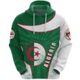thumbnail image 3 of Sudadera con capucha y estampado de bandera de Argelia DZ vintage para hombre, estilo hip hop, con personalidad, a la moda, de manga larga, 3 of 5
