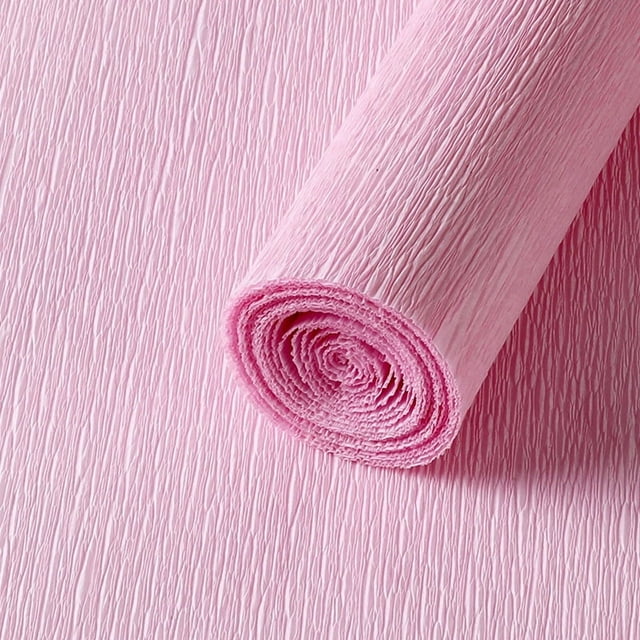 XmhyTop-A rollos de papel crepé de 250 x 50 cm, ideal para decoración de fiestas, manualidades y suministros para fiestas, color rosa claro.