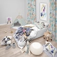 thumbnail image 1 of Designart 'Zebra Aquarelle vers la Gauche - Ensemble de Housse de Couette Moderne, 1 of 2