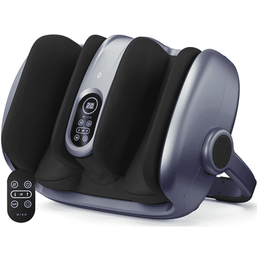 Miko Foot Massager Reflexology Machine with Shiatsu Massage Settings, Vibration, Kneading, Heat and Adjustable Bar for Feet, Ankles, Calf, for Plantar Fasciitis, Neuropathy, Tired Muscles