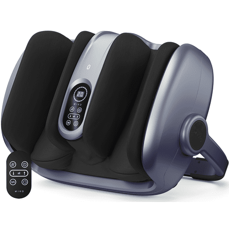 Miko Foot Massager Reflexology Machine with Shiatsu Massage Settings, Vibration, Kneading, Heat and Adjustable Bar for Feet, Ankles, Calf, for Plantar Fasciitis, Neuropathy, Tired Muscles