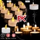 thumbnail image 5 of Paquete de 24 velas LED CR2032 con pilas, vela sin llama, transparente, parpadeante, más de 100 horas de luz eléctrica, decoración de Halloween (amarillo cálido (24 piezas)) brillar Electrónica, 5 of 5