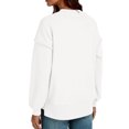 thumbnail image 6 of Oversized Sweatshirt for Women Long Sleeve Drop Shoulder Casual Seams Plain Crewneck Sweatshirts Pullover Tops, 6 of 7