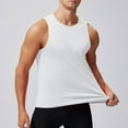 thumbnail image 2 of USNSM Men's Sleeveless Shirts Breathable Comfortable Gym Workout Running Quick Dry Tank Top Beach Swim Muscle Athletic Shirt White XL, 2 of 9