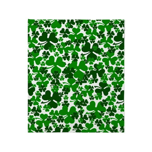 CafePress - Shamrocks Throw Blanket - Soft Fleece Throw Blanket, 50"x60" for All Ages