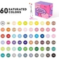 thumbnail image 2 of Arrtx 60 Colors Paint Markers Paint Pens, Acrylic Paint Pens for Artists Adults Coloring Drawing Cartoon Anime Comic - Brush Tip for Rock Painting, W, 2 of 9