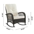thumbnail image 2 of Furttuo Steel Rattan Outdoor Rocking Chair with Cushions, 2 of 5