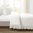 thumbnail image 2 of Juego de ropa de cama Lush Decor Reyna Cotton Twin XL, blanco, 2 piezas, 2 of 7