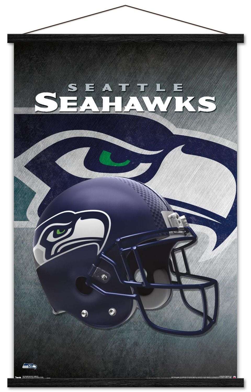 NFL Seattle Seahawks - Helmet 16 Wall Poster, 14.725" x 22.375" Framed