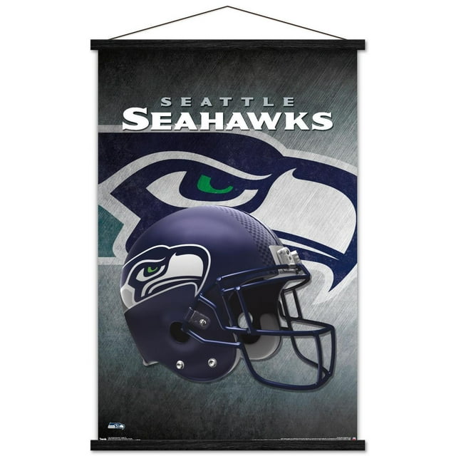 NFL Seattle Seahawks - Helmet 16 Wall Poster, 14.725" x 22.375" Framed