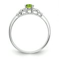 thumbnail image 2 of Finest Gold 14K White Gold Peridot & Diamond Ring, Size 7, 2 of 7