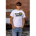 thumbnail image 4 of Two Dads Better Than One Gay Pride Men's Big & Tall Crewneck Graphic Tee Brisco Brands 3X, 4 of 5