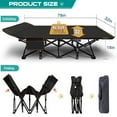 thumbnail image 3 of "NAIZEA Oversized Folding Bed Cot with Mattress, Portable Camping Cot with Carry Bag, 78""L x 32""W x 18""H, Supports 900lbs", 3 of 9