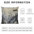 thumbnail image 5 of COMIO  Mountain Ski Lift  Throw Pillow Case Sketch White Wintertime Snow Landscape Resort Pillow Cushion Covers Home Sofa Decorative, 5 of 5