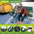 thumbnail image 4 of Oversized Heated Camping Loveseat, Extra Padded Chair w/ Battery, Cup Holder, Cooler & Carry Bag for Beach, Lawn, Camping Adventures, 4 of 7