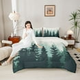 thumbnail image 5 of Feelyou Nature Scenery Bedding Comforter Set, Jungle Pine Tree Twin Comforter Sets, Rustic Farmhouse Theme Reversible Bedding Set, Lightweight Room Decor, 2pcs, 5 of 9
