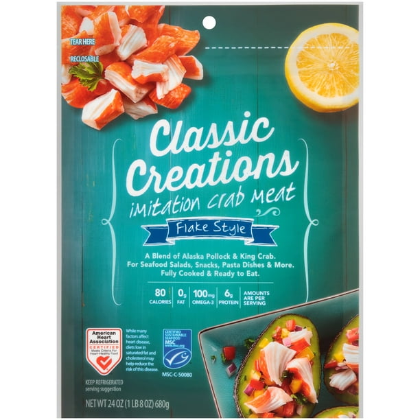 Classic Creations Flake Style Imitation Crab Meat 24 oz. Pouch