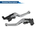 thumbnail image 7 of Unique Bargains Short Brake Clutch Levers for Moto Guzzi V7 Racer 2011-2021 6 Position Adjustable Motorcycle Handlebar Brake Lever Aluminum Alloy Titanium Tone 1 Pair, 7 of 7
