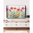 thumbnail image 5 of Blue Flower Outdoor TV Cover 70 to 75 Inch Weatherproof, Patriotic Red Poppy Floral Daisy Wildflower 600D Oxford TV Covers with Waterproof Zipper, Outside Flat TV Screen Protector 68"Wx42"Hx4.5"D, 5 of 7
