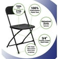 thumbnail image 2 of TentandTable Plastic Folding Chairs, Black, 4 Pack, 2 of 11