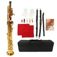 thumbnail image 2 of Saxophone, Professional Exquisite Carving BB Key Soprano Saxophone Brass  for Performance Gold, 2 of 7