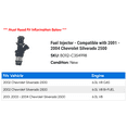 thumbnail image 2 of Fuel Injector - Compatible with 2001 - 2004 Chevy Silverado 2500 2002 2003, 2 of 2