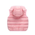 thumbnail image 4 of PEZHADA Girls Warm Vest Winter Boys Thicken Waistcoat Kids Outerwear Vest Cotton Jackets Pink, 4 of 9