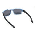 thumbnail image 3 of Mens Xloop Digital Camo Print Rectangle Wrap Sport Sunglasses Blue - Black, 3 of 4