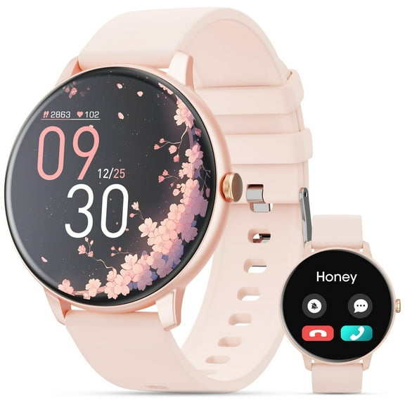 LZUEFK 1.39-inch Women's Smartwatch, Answer/Call/Fitness Tracker with 100  Exercise Modes, Fitness Watch for Android & Iphone Devices (Pink)