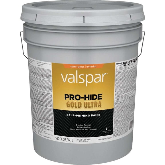 Valspar 028.0067003.008 Exterior Semi-Gloss Pail Paint, Clear Base