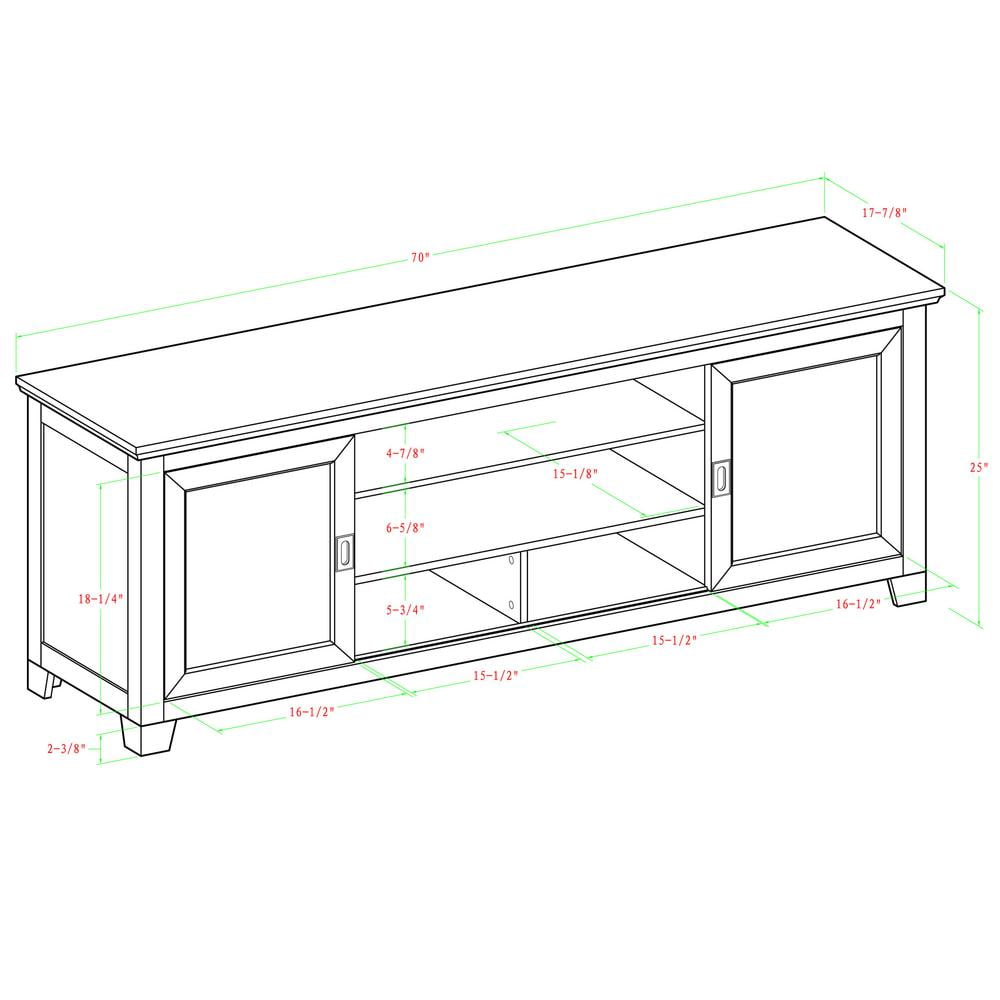 Manor Park Sliding Door TV Stand for TVs up to 78" - Espresso