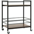 thumbnail image 1 of HOMCOM Chariot de Cuisine Roulant, Chariot Utilitaire à 2 Niveaux avec Rangement, Chariot de Service avec Roues Verrouillables pour Maison Bar, Salon, Brun Rustique, 1 of 10