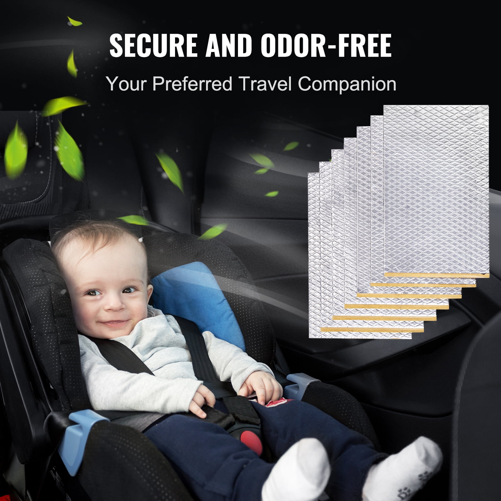 SKYSHALO Vehicle Noise Insulation Mat, 80 mil 36 sqft, Butyl Auto Sound Barrier, Reduces Car Noise and Vibration for Enhanced Comfort
