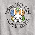thumbnail image 3 of Instant Message - Easter Eggs Come From Where - Toddler & Youth Crewneck Fleece Sweatshirt, 3 of 6