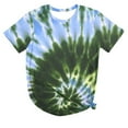 thumbnail image 1 of CHOK Hauts d'Été pour Femmes, T-Shirt Imprimé Teinture sur Nœuds à Col Rond et Manches Courtes, Tunique Décontractée pour Vacances, 1 of 5