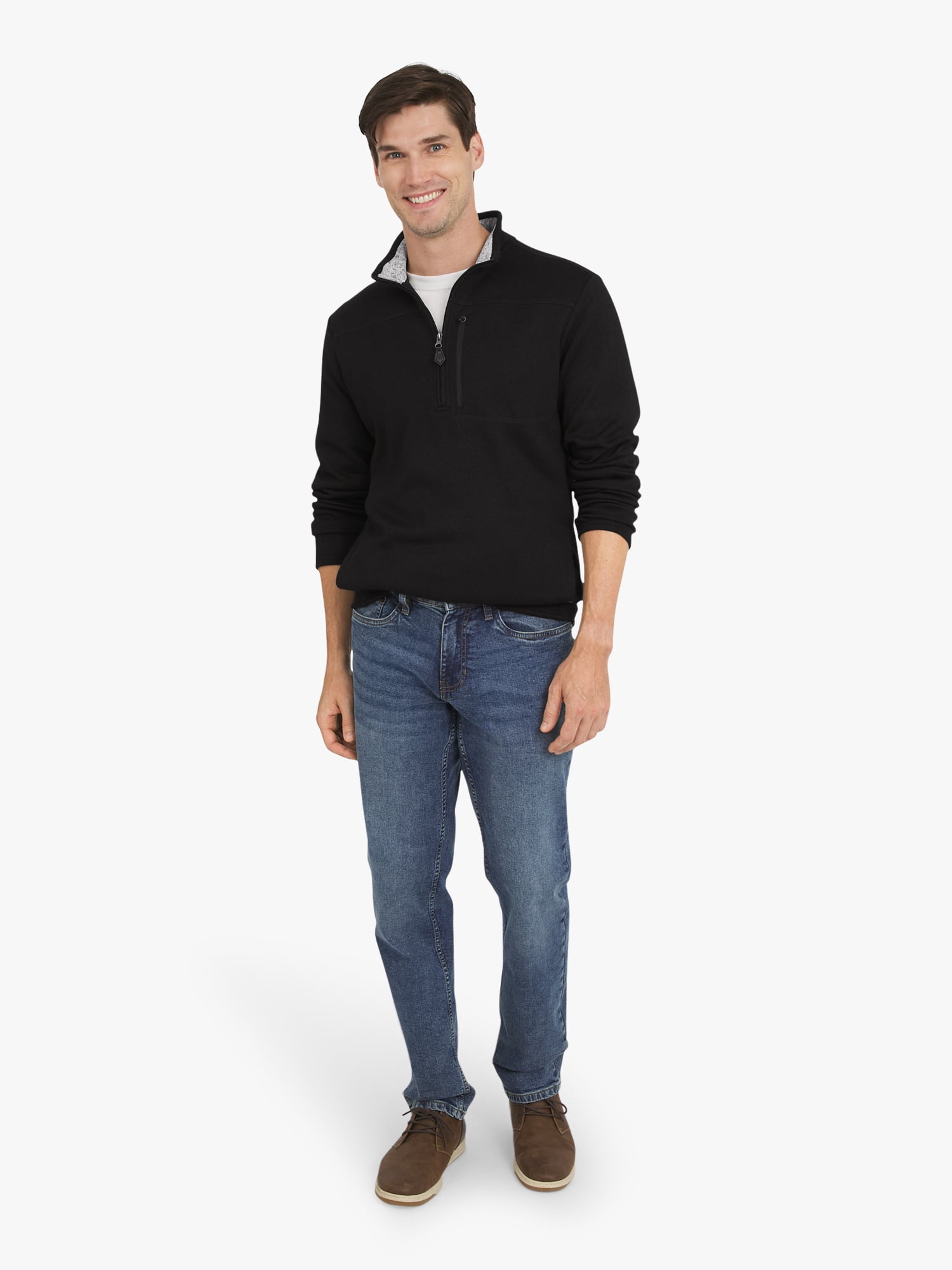 Chaps Men's & Big Men's Quarter Zip Fleece Sweater, Sizes S-3XL