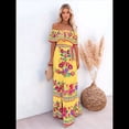 thumbnail image 2 of Vestido de Verano para Mujer, Estampado Floral, Hombros Descubiertos, Sin Mangas, XL, 2 of 3