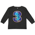 thumbnail image 3 of Inktastic 3rd Birthday Dinosaur Boy 3 Year Old Boys Long Sleeve Toddler T-Shirt, 3 of 5