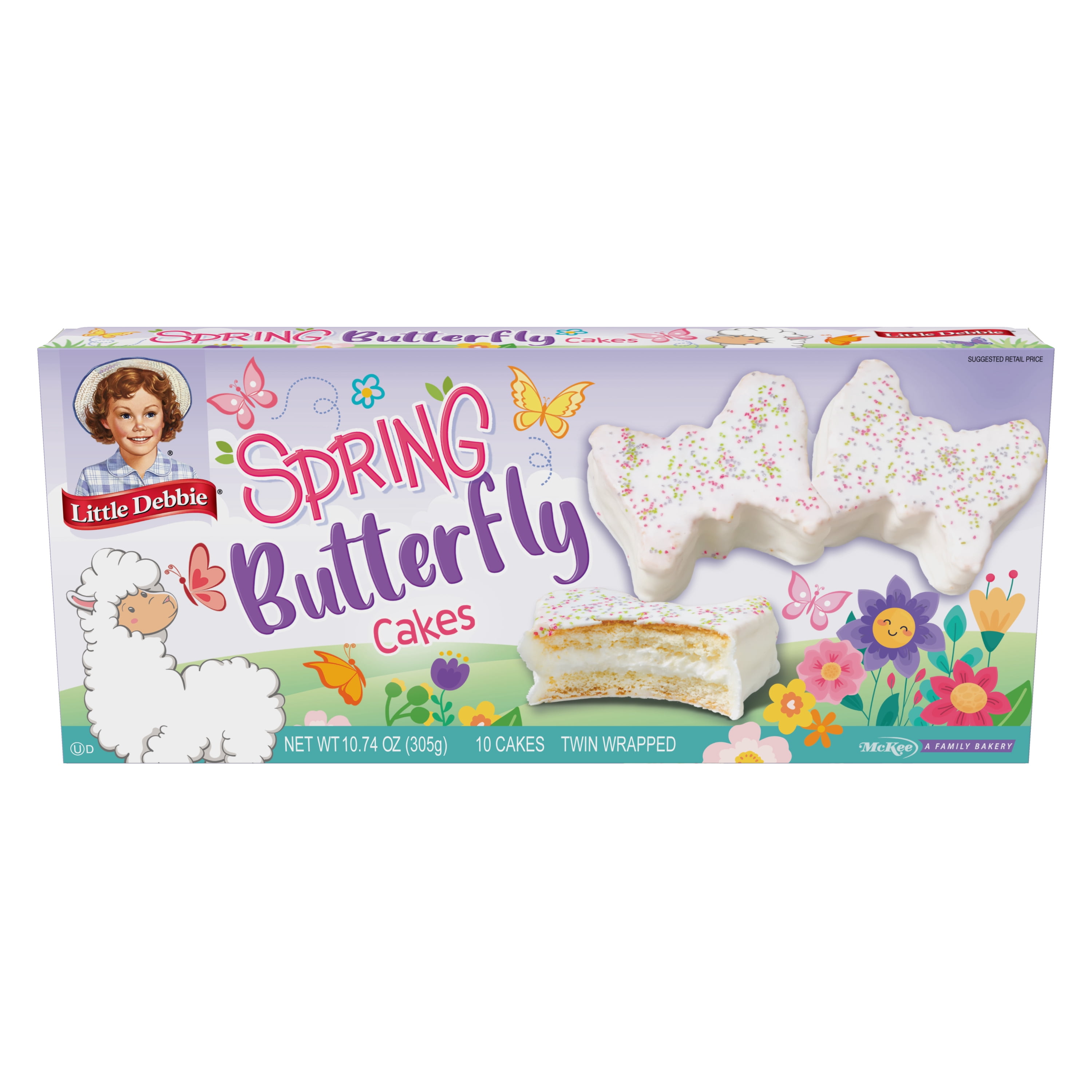 Little Debbie Butterfly Cakes Vanilla Snack Cakes, 10.74 oz