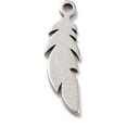 thumbnail image 3 of 20Pcs 201 Stainless Steel Pendants Plumage Charms Stainless Steel Color Jewelry Making Charms for Necklace Bracelet Jewelry Making 16x5x1mm Hole: 1.2mm gray, 3 of 4