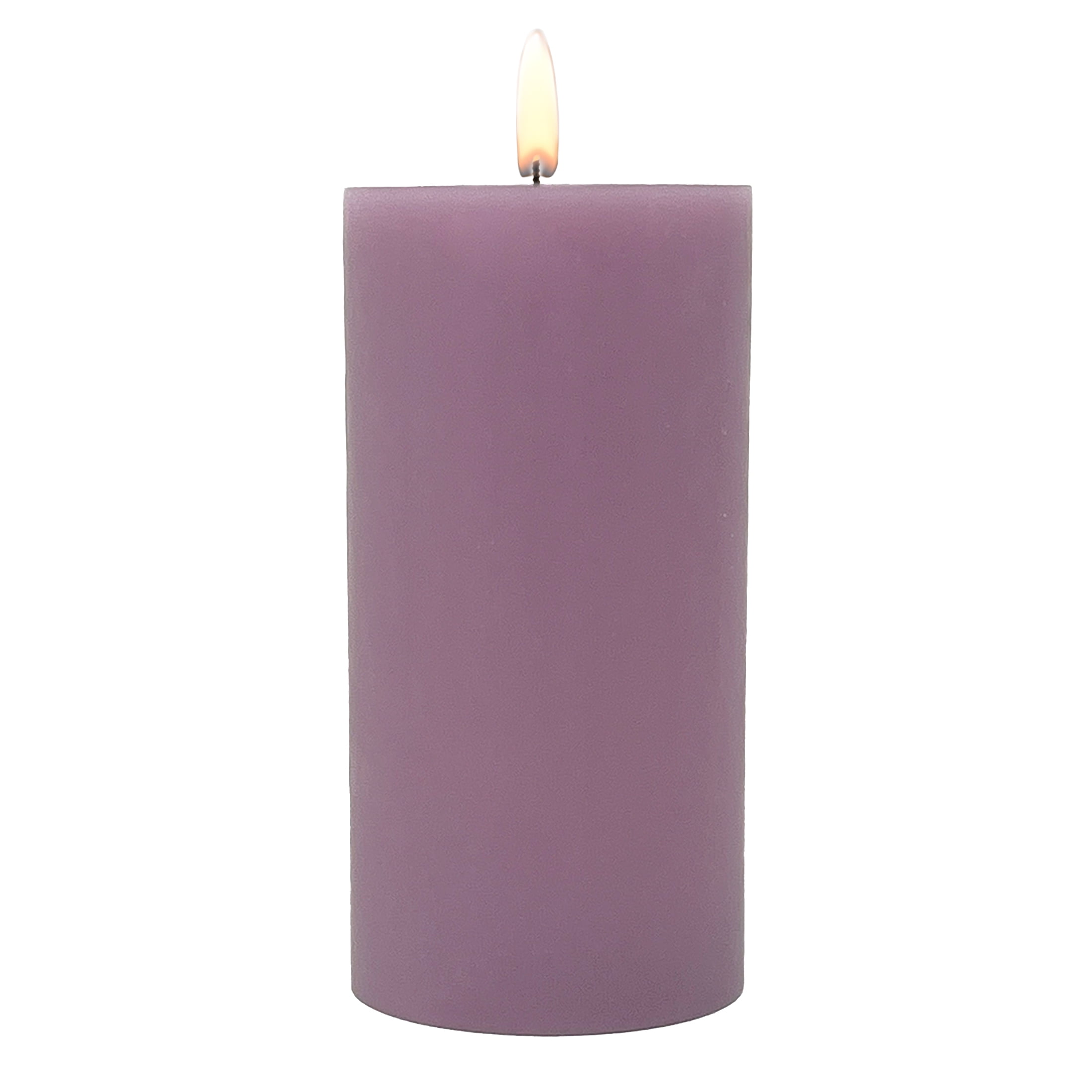 Mainstays Single Wick 3" x 6" Pillar Candle, Unscented, Purple