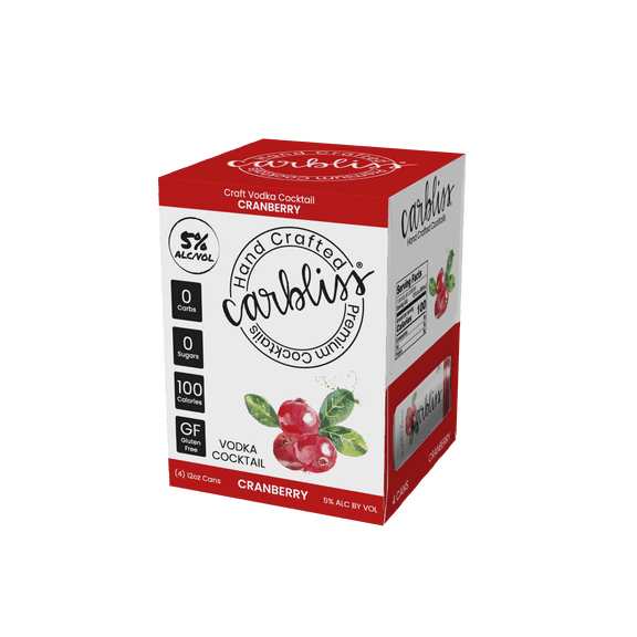 Carbliss Cranberry Cans 4pk